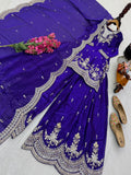 Fendy Satin with Codding Embroidery Sequence Work Salwar Kameez