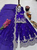 Fendy Satin with Codding Embroidery Sequence Work Salwar Kameez