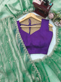 Fendy Silk with Intricate Thread With Sequence Work Saree