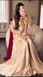Pure Natural Crep With Embroidery 5mm Sequence Work Salwar Kameez