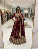 Heavy Fox Georgette With 5mm sequence Embroidery Work Anarkali Salwar Kameez