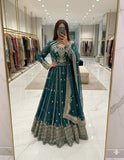 Heavy Fox Georgette With 5mm sequence Embroidery Work Anarkali Salwar Kameez