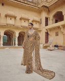 Heavy Quality Mono Net with Heavy 5mm Sequins Embroidery work Saree