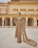 Heavy Quality Mono Net with Heavy 5mm Sequins Embroidery work Saree