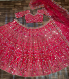 Premium Malai Satin Silk Embellished With Beautiful Multi Thread Work Lehenga Choli