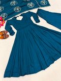 New Designer Heavy Vichitra Silk material Anarkali Suit In New Fancy Style