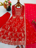 Heavy Georgette With Heavy Embroidered Sequence work With Moti Work Salwar Kameez