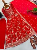Heavy Georgette With Heavy Embroidered Sequence work With Moti Work Salwar Kameez