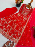Heavy Georgette With Heavy Embroidered Sequence work With Moti Work Salwar Kameez