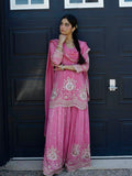 NEW TRENDING 3 PIECE FANCY KURTI WITH PLAZZO AND BEAUTIFUL DUPATTA