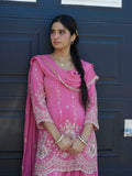 NEW TRENDING 3 PIECE FANCY KURTI WITH PLAZZO AND BEAUTIFUL DUPATTA