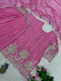 NEW TRENDING 3 PIECE FANCY KURTI WITH PLAZZO AND BEAUTIFUL DUPATTA