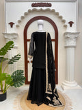 Faux Georgette with Premium Cross Stitch Embroidery Beautiful Salwar Kameez