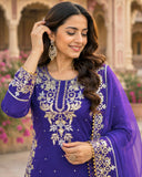 NEW READY TO WEAR HEAVY EMBROIDERY & SEQUENCE WORK TOP WITH JACQUARD PLAZZO WITH DUPATTA