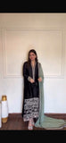 Glass Fabric with Soft Micro Inner lining with Intricate Thread work Salwar Kameez