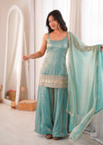 Doremon Crush With Real Mirror And Embroidered Sequence Work Salwar Kameez