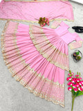Elegant Embroidered Sequence Designer Kediya Collection 3 Piece Set Look Gorgeous
