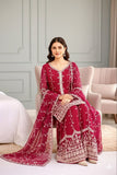New Ready-made Fendy Silk And Heavy Embroidery Sequence Work Top-Bottom And Dupatta Set