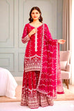 New Ready-made Fendy Silk And Heavy Embroidery Sequence Work Top-Bottom And Dupatta Set