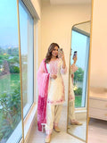 New Designer Party Wear Look Pure Satin Rayon Top & Farshi Palazzo With Dupatta set
