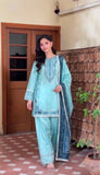 New Designer Party Wear Look Pure Satin Rayon Top & Farshi Palazzo With Dupatta set