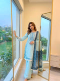 New Designer Party Wear Look Pure Satin Rayon Top & Farshi Palazzo With Dupatta set