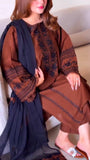 New Designer Party Wear Look Pure Roman Silk Top & Bottom With Dupatta set