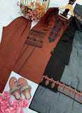New Designer Party Wear Look Pure Roman Silk Top & Bottom With Dupatta set