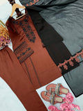 New Designer Party Wear Look Pure Roman Silk Top & Bottom With Dupatta set