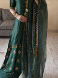 Aada Slab Silk With 5mm Sequence Embroidery Work With Coin Less And Long Sleeve Salwar Kameez