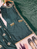 Aada Slab Silk With 5mm Sequence Embroidery Work With Coin Less And Long Sleeve Salwar Kameez