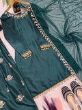 Aada Slab Silk With 5mm Sequence Embroidery Work With Coin Less And Long Sleeve Salwar Kameez