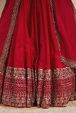 Vichitra silk with thread with Sequence work Semi Stitched Lehenga Choli