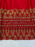 Vichitra silk with thread with Sequence work Semi Stitched Lehenga Choli