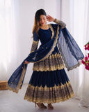 Elegant Embroidered Sequence Designer Kediya Collection 3 Piece Set Look Gorgeous