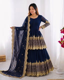 Elegant Embroidered Sequence Designer Kediya Collection 3 Piece Set Look Gorgeous