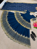 Elegant Embroidered Sequence Designer Kediya Collection 3 Piece Set Look Gorgeous