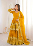 Elegant Embroidered Sequence Designer Kediya Collection 3 Piece Set Look Gorgeous