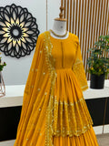 Elegant Embroidered Sequence Designer Kediya Collection 3 Piece Set Look Gorgeous