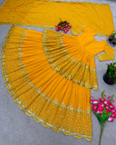 Elegant Embroidered Sequence Designer Kediya Collection 3 Piece Set Look Gorgeous