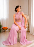 Ready to wear Saree with attached Pallu Premium Crep Silk fabric