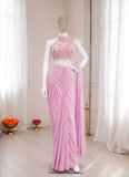 Ready to wear Saree with attached Pallu Premium Crep Silk fabric