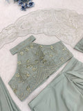 Ready to wear Saree with attached Pallu Premium Crep Silk fabric