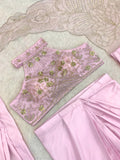 Ready to wear Saree with attached Pallu Premium Crep Silk fabric