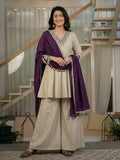 New Designer Party Wear Look Heavy Roman Silk Top Sharara Plazzo and Dupatta