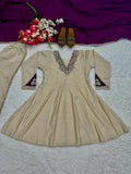 New Designer Party Wear Look Heavy Roman Silk Top Sharara Plazzo and Dupatta
