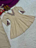 New Designer Party Wear Look Heavy Roman Silk Top Sharara Plazzo and Dupatta