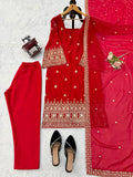 Heavy Faux Georgette with Soft Micro Inner Lining & Intricate Thread & Sequence work Salwar Kameez