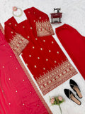 Heavy Faux Georgette with Soft Micro Inner Lining & Intricate Thread & Sequence work Salwar Kameez