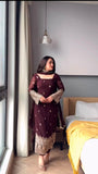 Heavy Faux Georgette with Soft Micro Inner Lining & Intricate Thread & Sequence work Salwar Kameez
